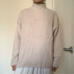 Cream Turtleneck Sweater